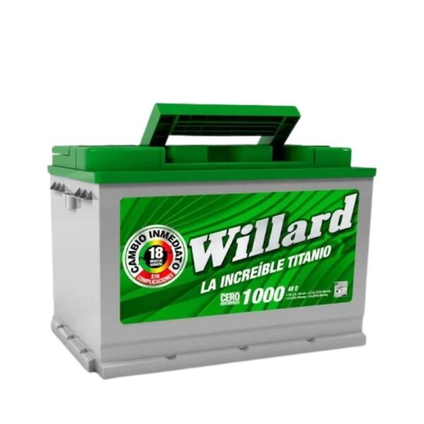 Batería Auto Willard Titanio 1000  48 | Derecha (+) + Combo Gabriel