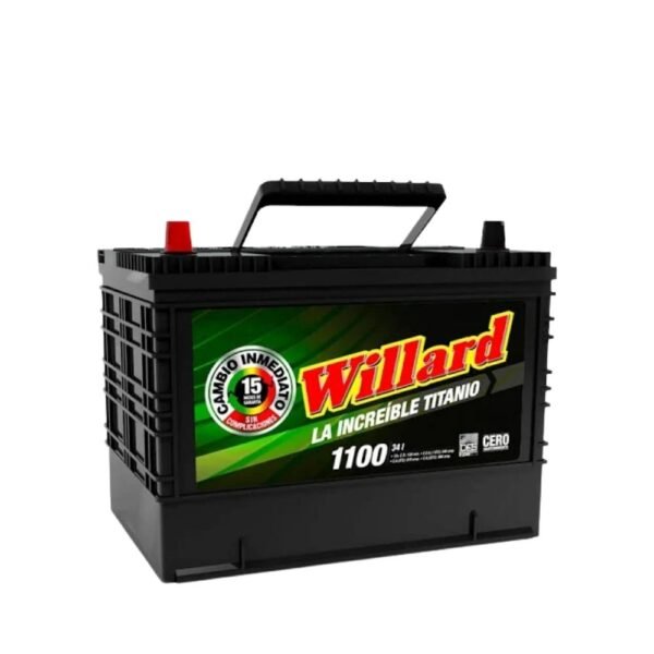 Batería Auto Willard Titanio 1100  34 | Izquierda (+) + Combo Gabriel