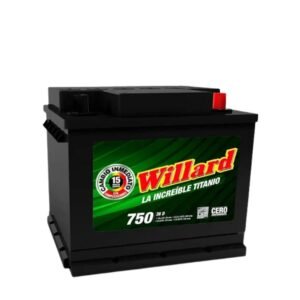Batería Auto Willard Titanio 750  36 | Derecha (+) + Combo Gabriel